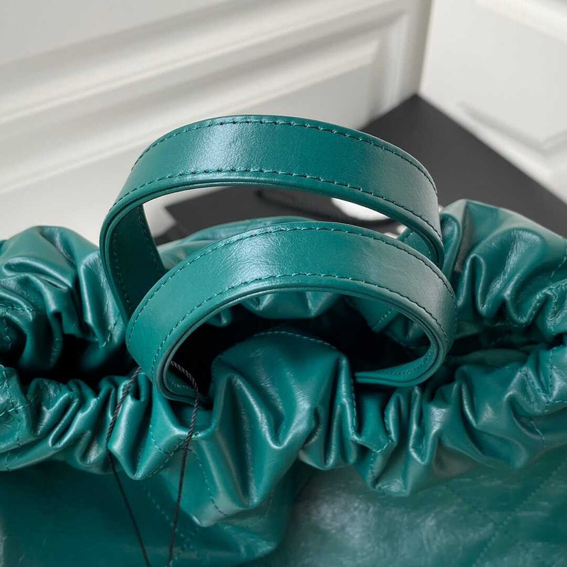 Ch*el large back pack calfskin Ch*el 22 green