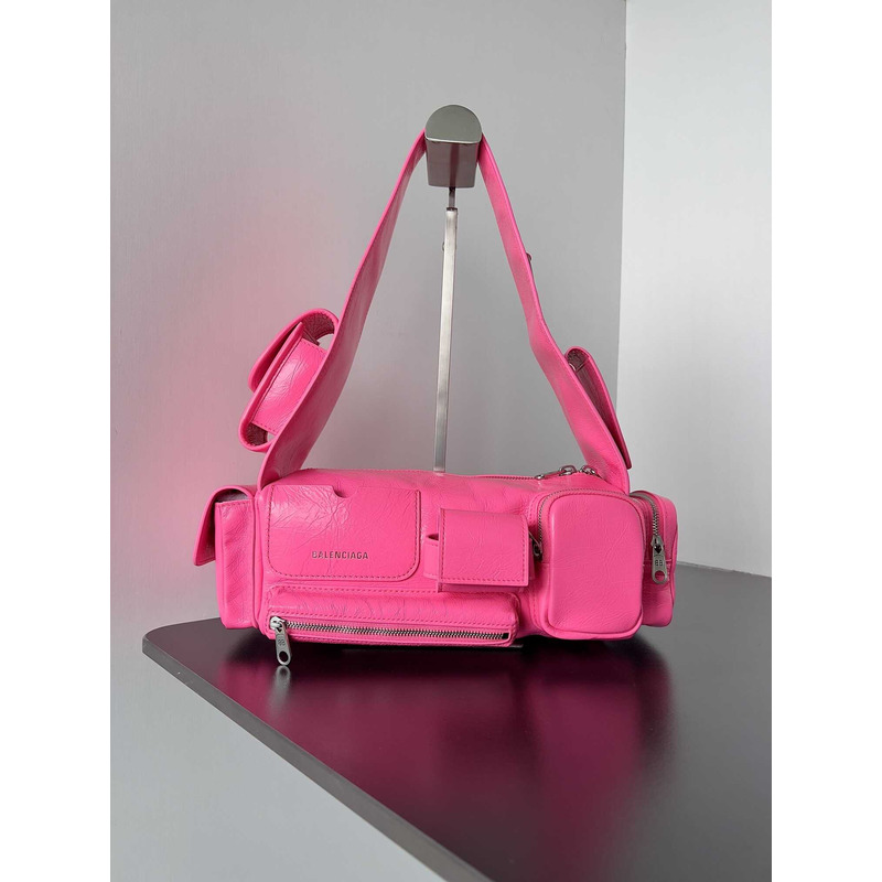 ba*len*cia*ga women\''s S*perbusy xs sing bag in bright pink
