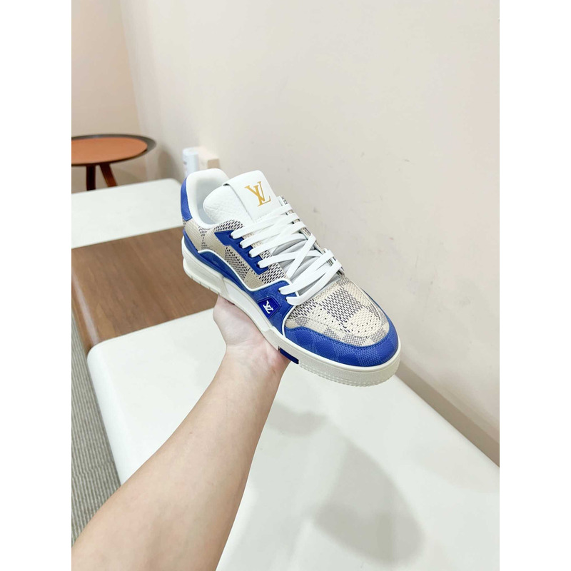 l**is V*t*n trainer sneakers white and blue