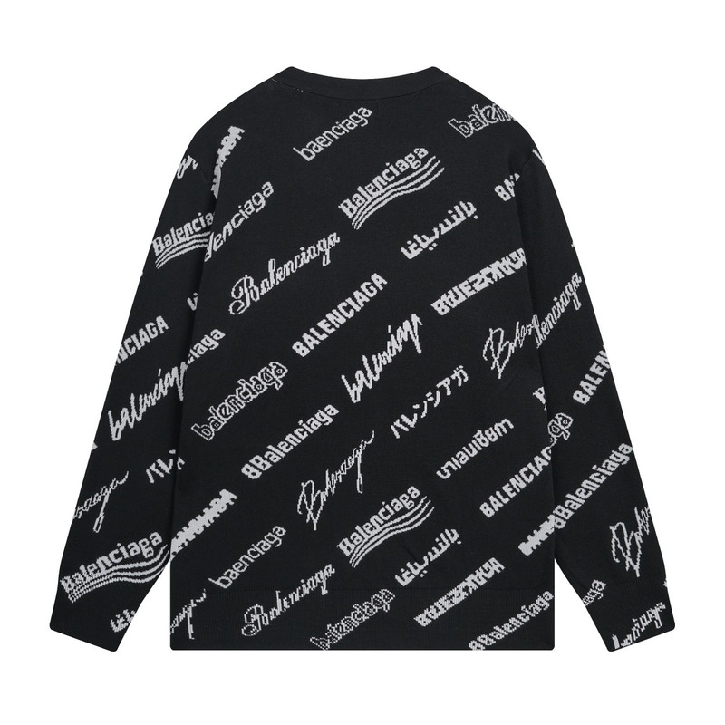 Ba*len*cia*ga logomania all over cardigan in black