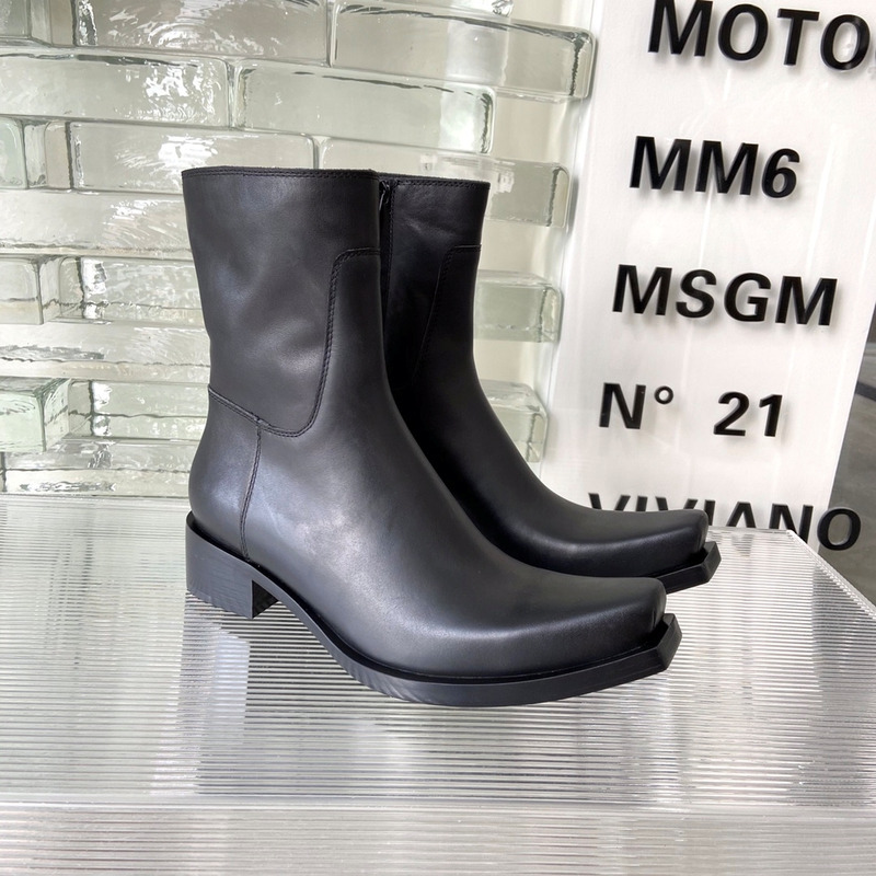 Ba*len*cia*ga inspector square-toe ankle boots black