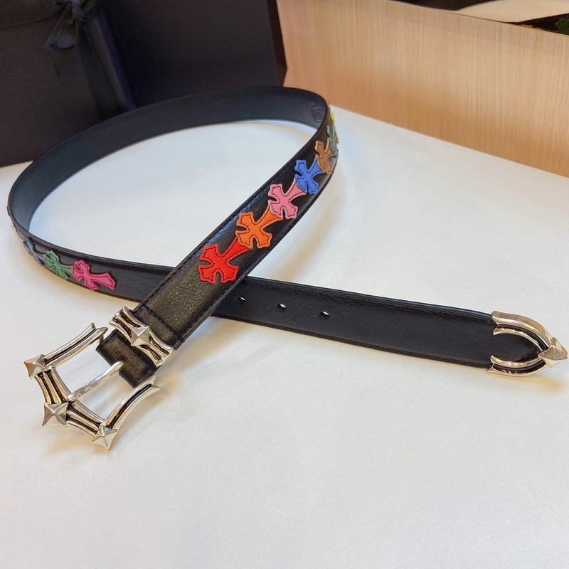 Chrome Heart  Platinum Thousand-eyed Belt Multicolor