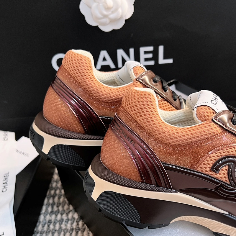 Ch*el cc sneakers brown