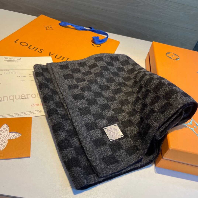 l**is V*t*n néo petit damier scarf nathracite