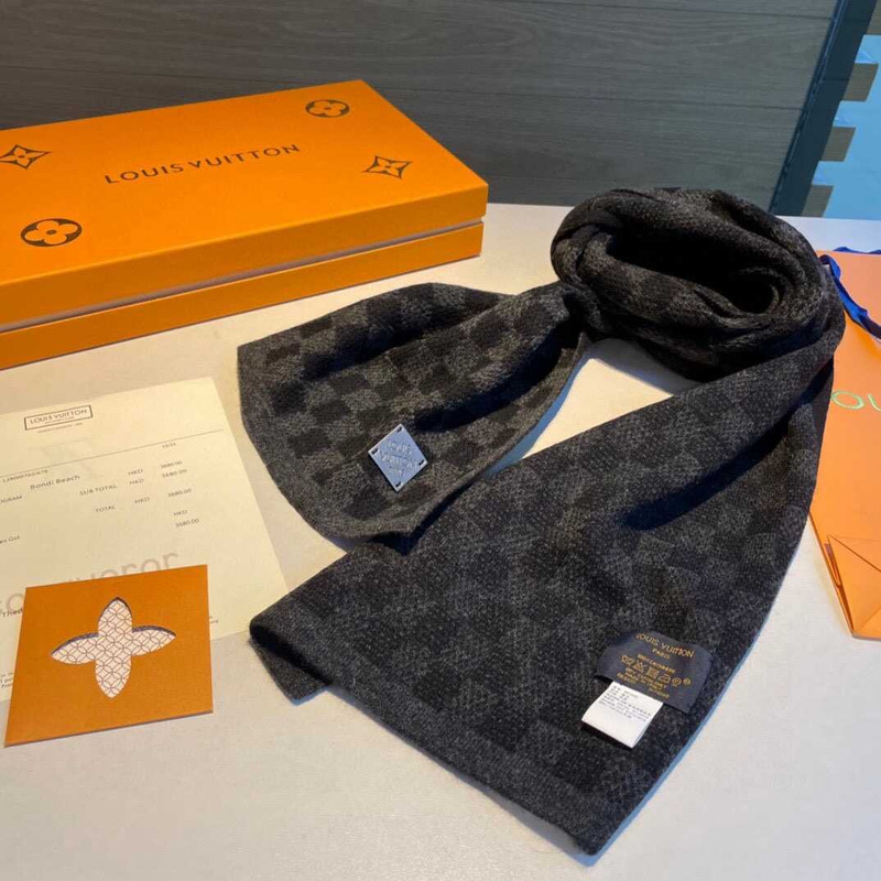 l**is V*t*n néo petit damier scarf nathracite