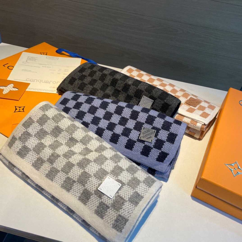 l**is V*t*n néo petit damier scarf nathracite