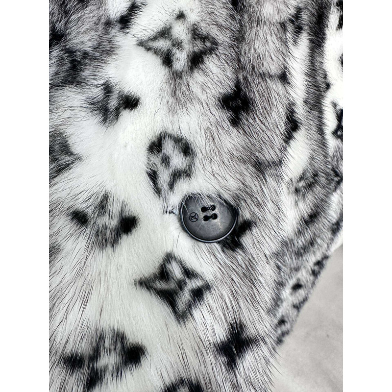 l**is V*t*n sleeveless monogram mink coat