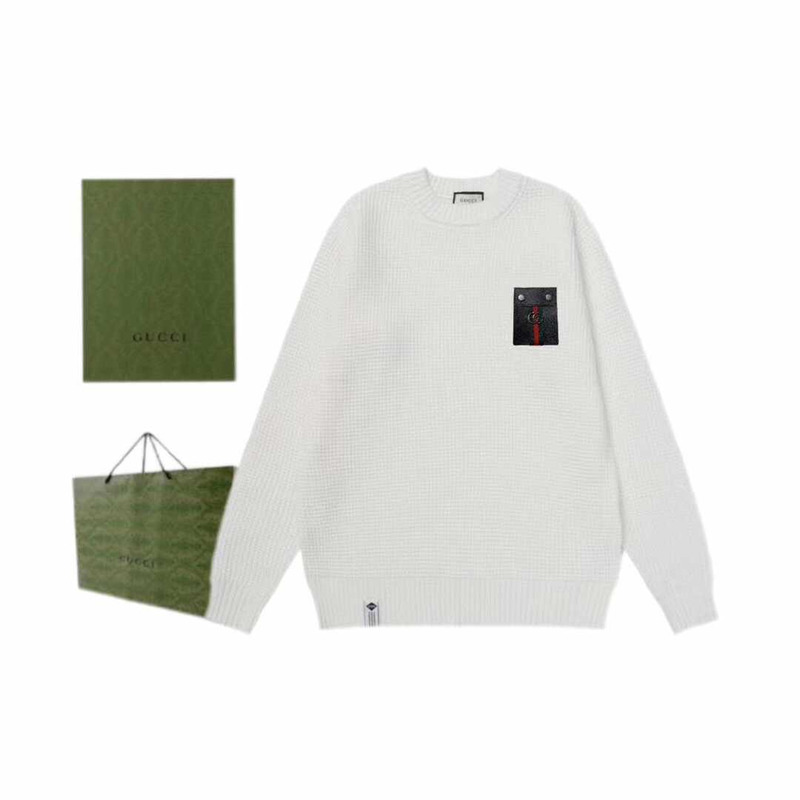 G*u*i patch sweater white