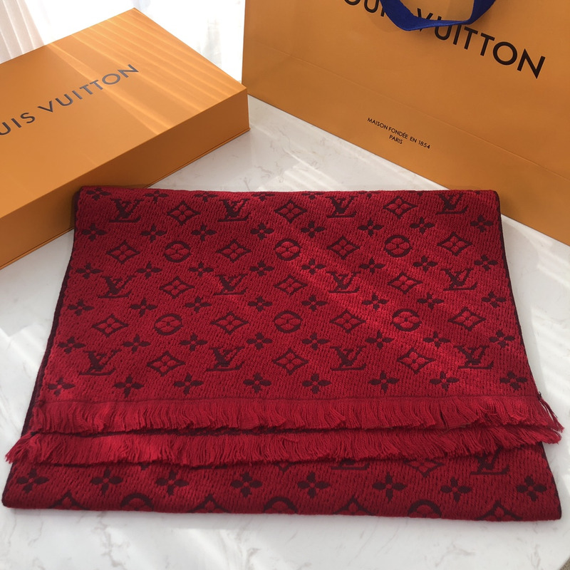 l**is V*t*n logomania scarf red