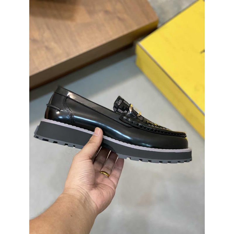 F**di o’lock loafers leather black