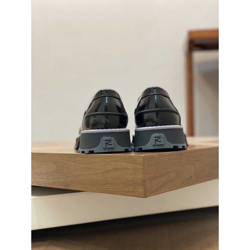 F**di o’lock loafers leather black