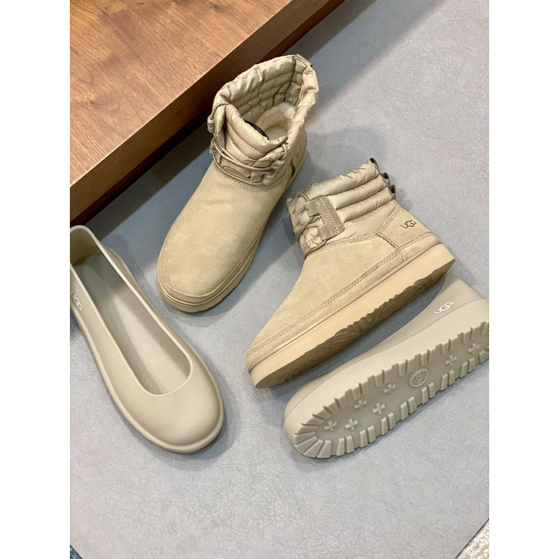 UGG Classic Mini Lace-up Weather Boot Beige