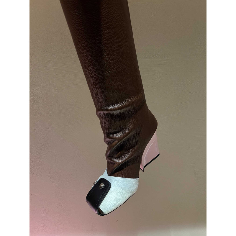 l**is l**is V*t*n patti wedge half boots brown