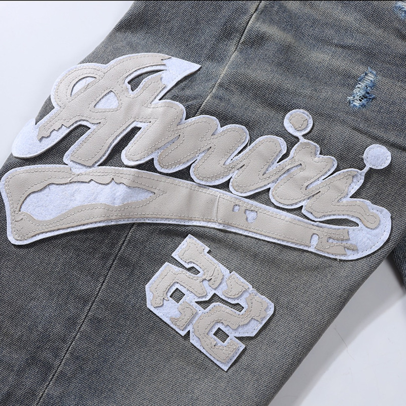 Armani Mens Blue Ma Bar Logo Straight Jeans Dark Grey