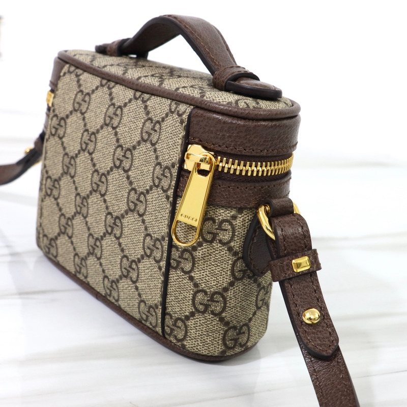 G*u*i ophidia cosmetic case brown