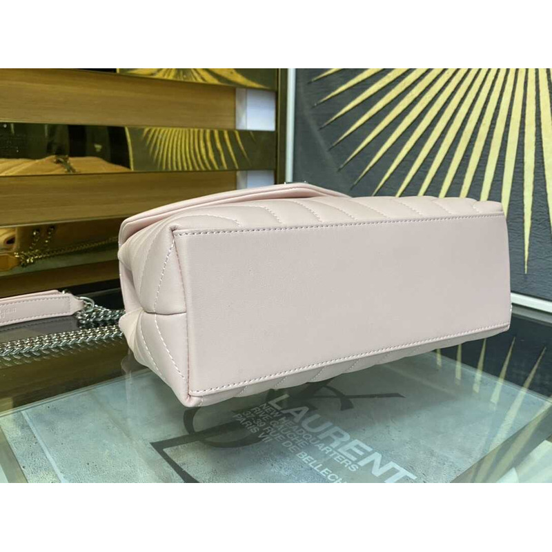 Saint Laurent Loulou Small In Quilted Leather Envelope Bag Blanc Vintage