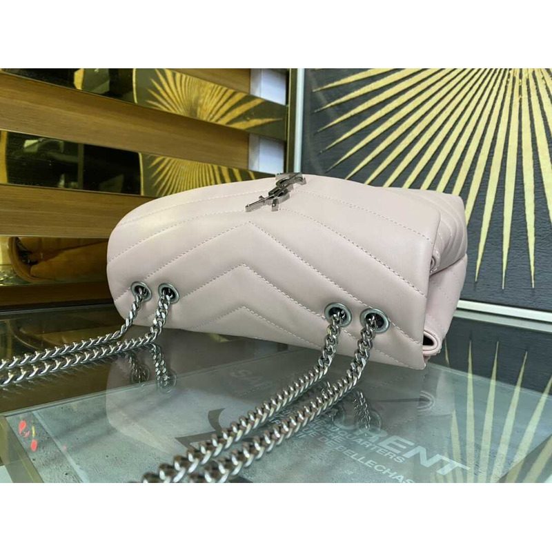 Saint Laurent Loulou Small In Quilted Leather Envelope Bag Blanc Vintage