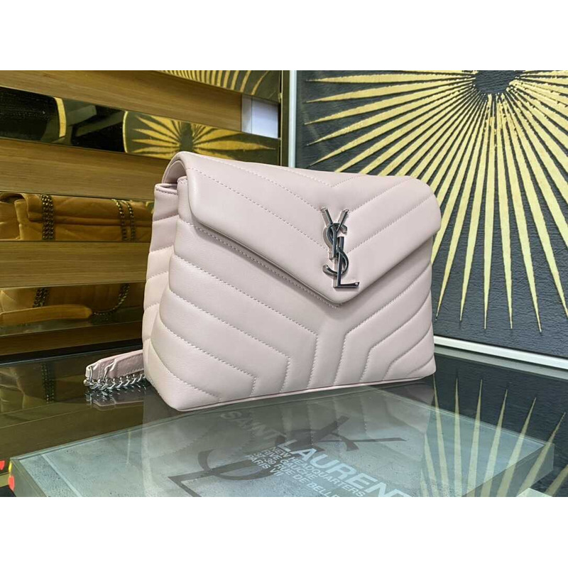 Saint Laurent Loulou Small In Quilted Leather Envelope Bag Blanc Vintage