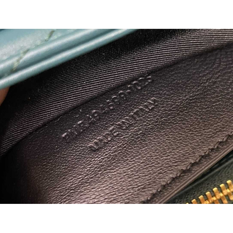 Saint Laurent Loulou Small In Quilted Leather Envelope Peacock Blue