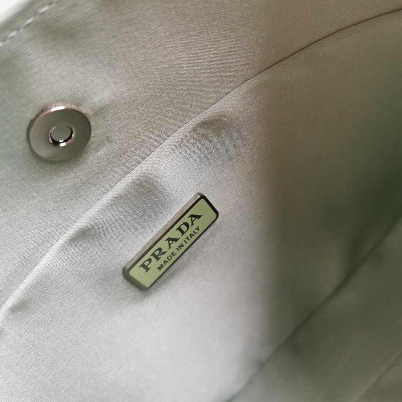 Pra*a cleo satin bag with crystals green