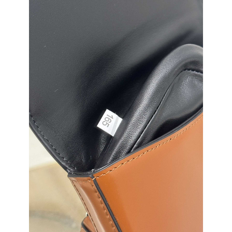 Pra*a brushed leather mini-bag with shoulder strap  brown