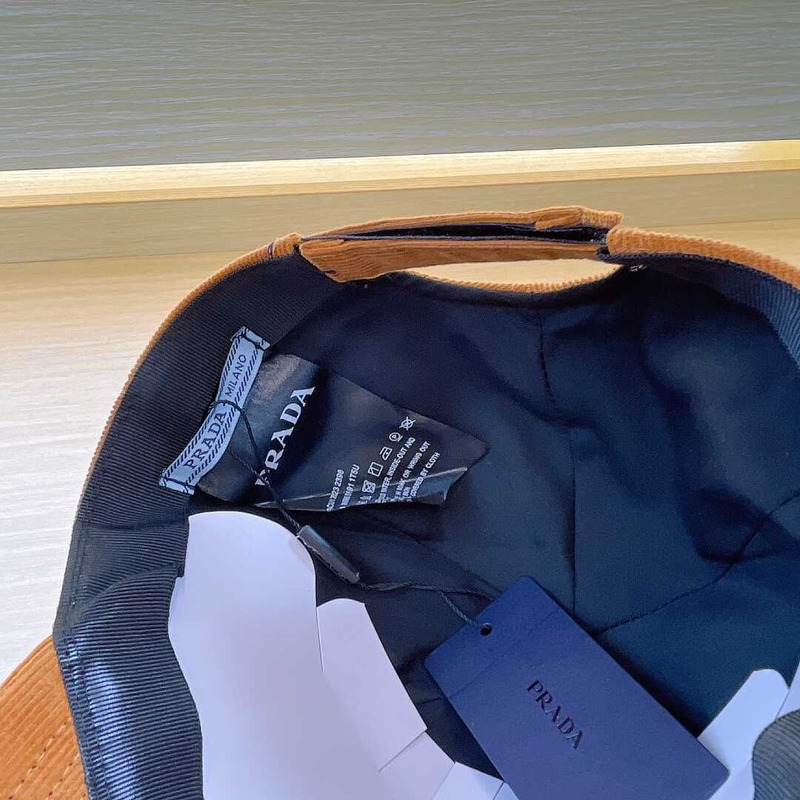 Pra*a re-nylon baseball cap tobacco