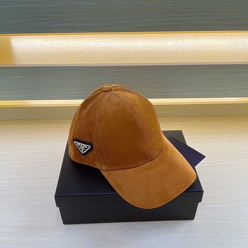 Pra*a re-nylon baseball cap tobacco