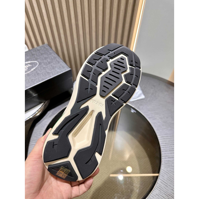 Pra*a brushed leather sneakers bike fabric suede multicolor