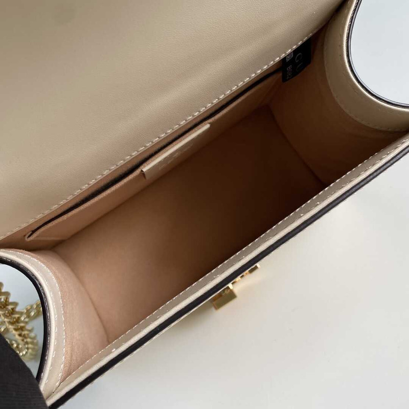 G*u*i sylvie shoulder gg web stripe mini bag beige