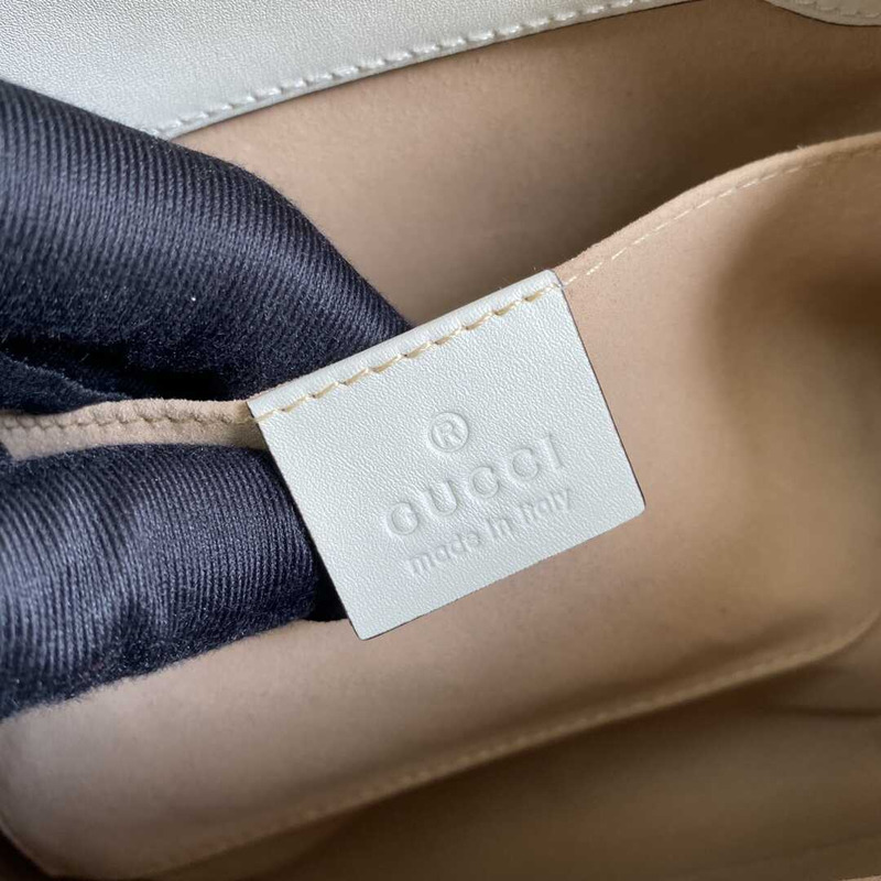 G*u*i padlock gg small shoulder bag beige/white