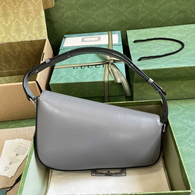 G*u*i horsebit 1955 small shoulder bag grey