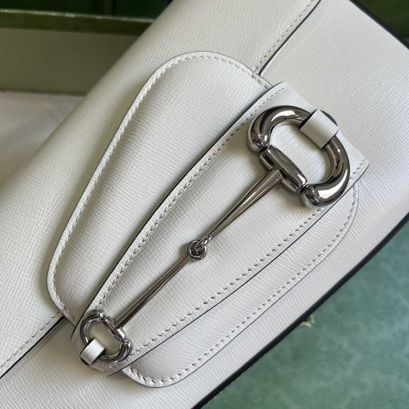 G*u*i horsebit 1955 small shoulder bag white