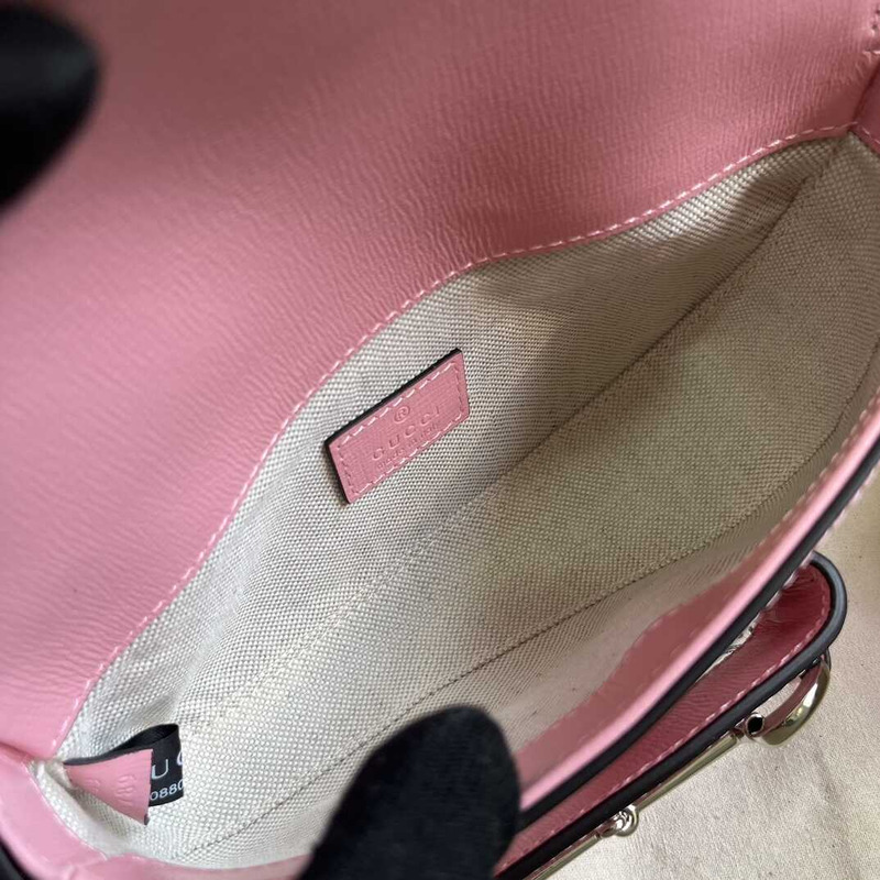 G*u*i horsebit 1955 mini shoulder bag pink