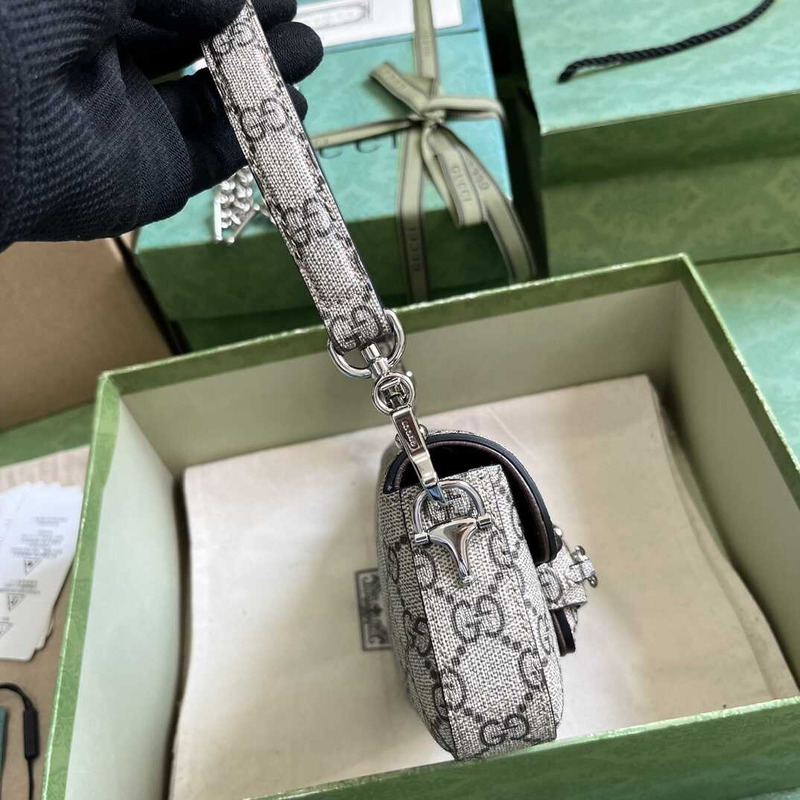 G*u*i horsebit 1955 mini shoulder bag beige