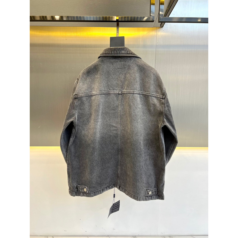 Pra*a faded denim shirt jacket