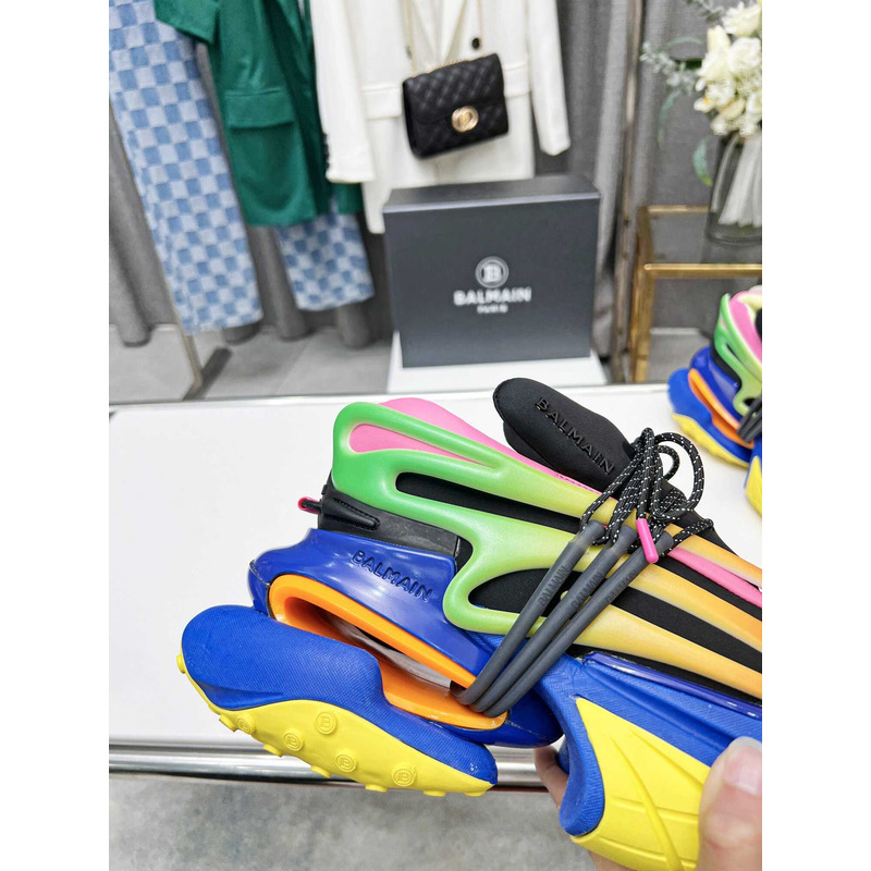 Balmain Unicorn Track Trainers Multicolor