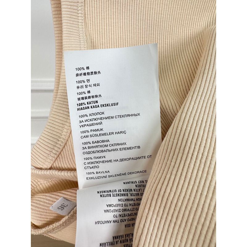 Miu Miu Rhinestones Logo Tank Top