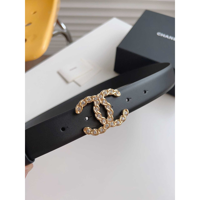 Ch*el cc buckle leather belt