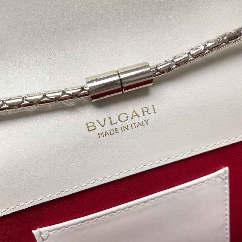 B*l*ai serpenti leather crossbody bag white