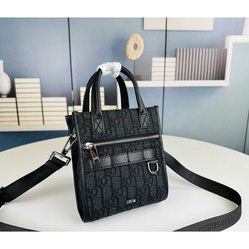 d*or safari N0*H-south mini tote bag black