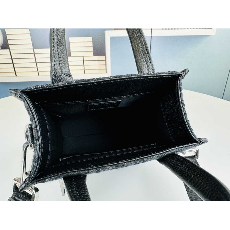 d*or safari N0*H-south mini tote bag black