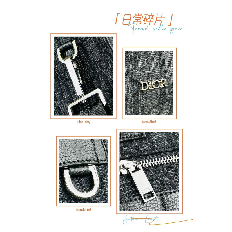 d*or safari N0*H-south mini tote bag black