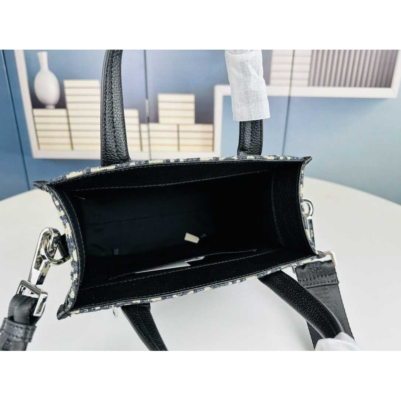 d*or safari N0*H-south tote bag beige and black