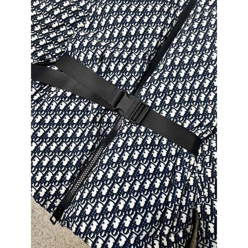 D*or D*oralps puffer jacket with belt quilted technical taffeta blue