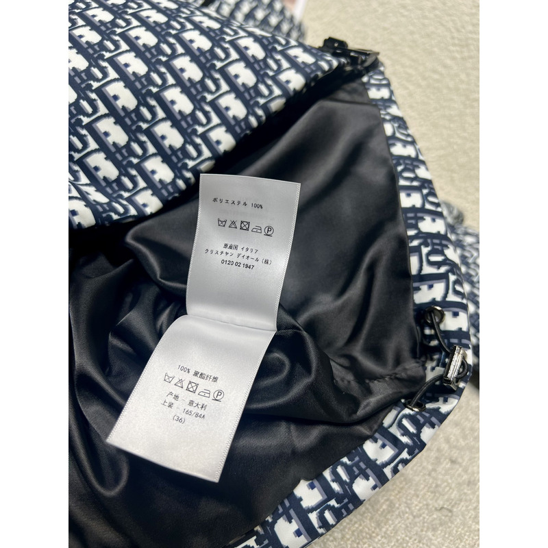 D*or D*oralps puffer jacket with belt quilted technical taffeta blue