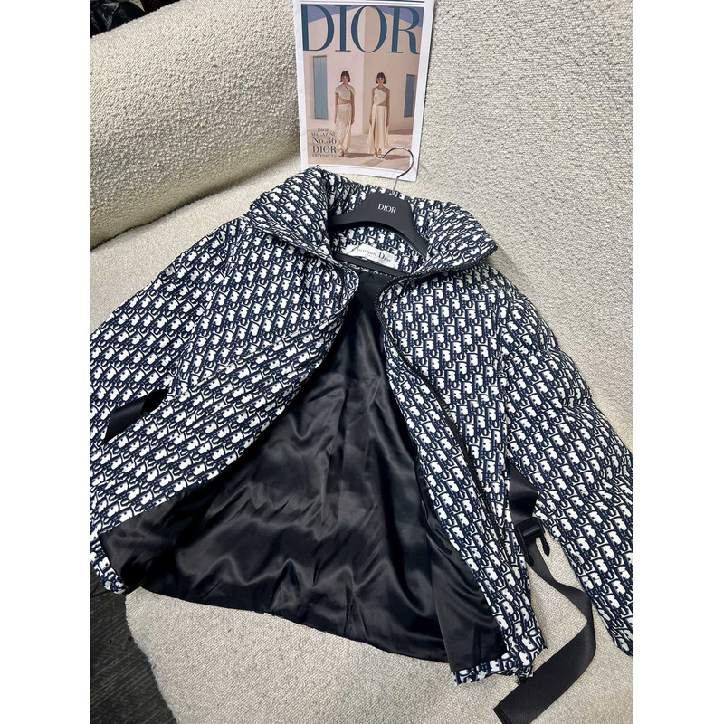 D*or D*oralps puffer jacket with belt quilted technical taffeta blue