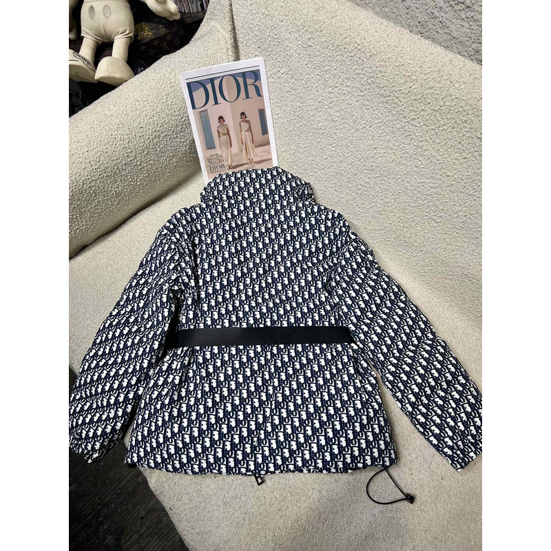 D*or D*oralps puffer jacket with belt quilted technical taffeta blue