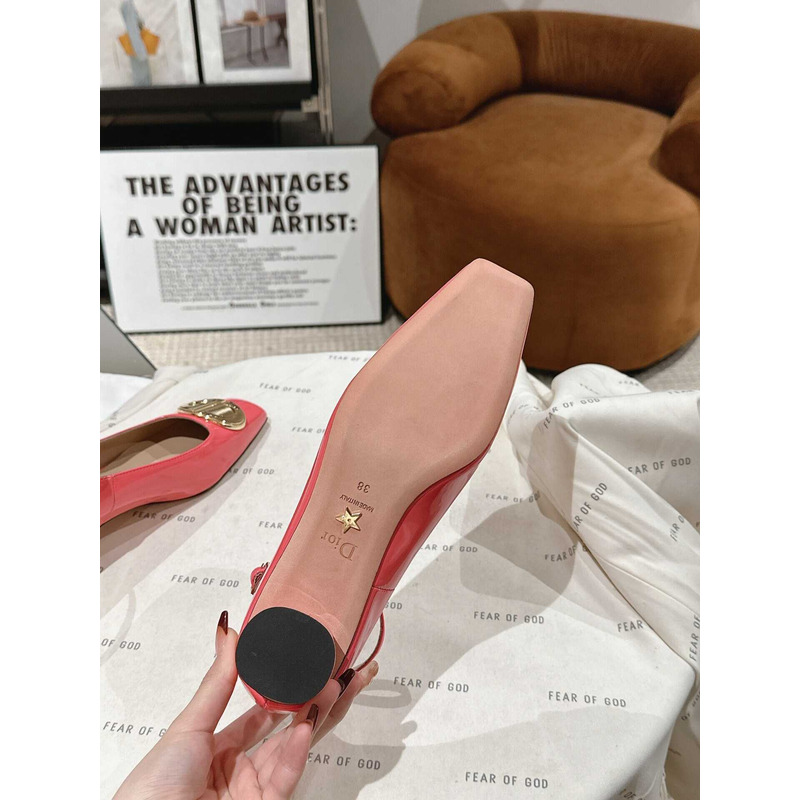 forever D*or pump pink patent calfskin