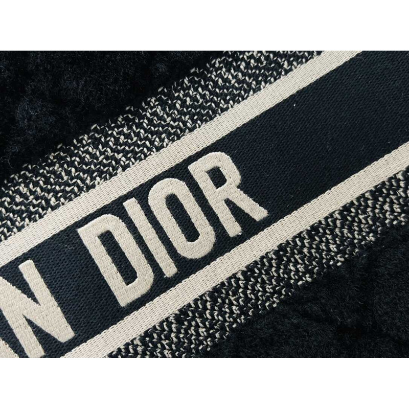 D*or small D*or book tote latte cannage shearling black