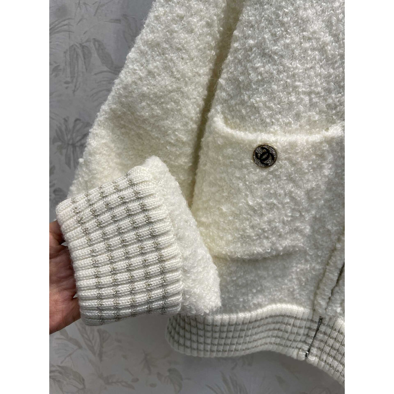 Ch*el wool jacket white